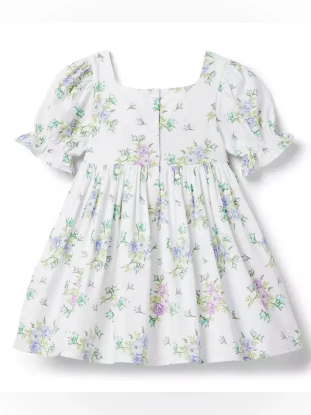 Janie and Jack Floral Seersucker Puff Sleeve Dress